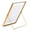 Modern Metal Floating Tabletop Photo Picture Frame with Glass Cover and Easel Stand